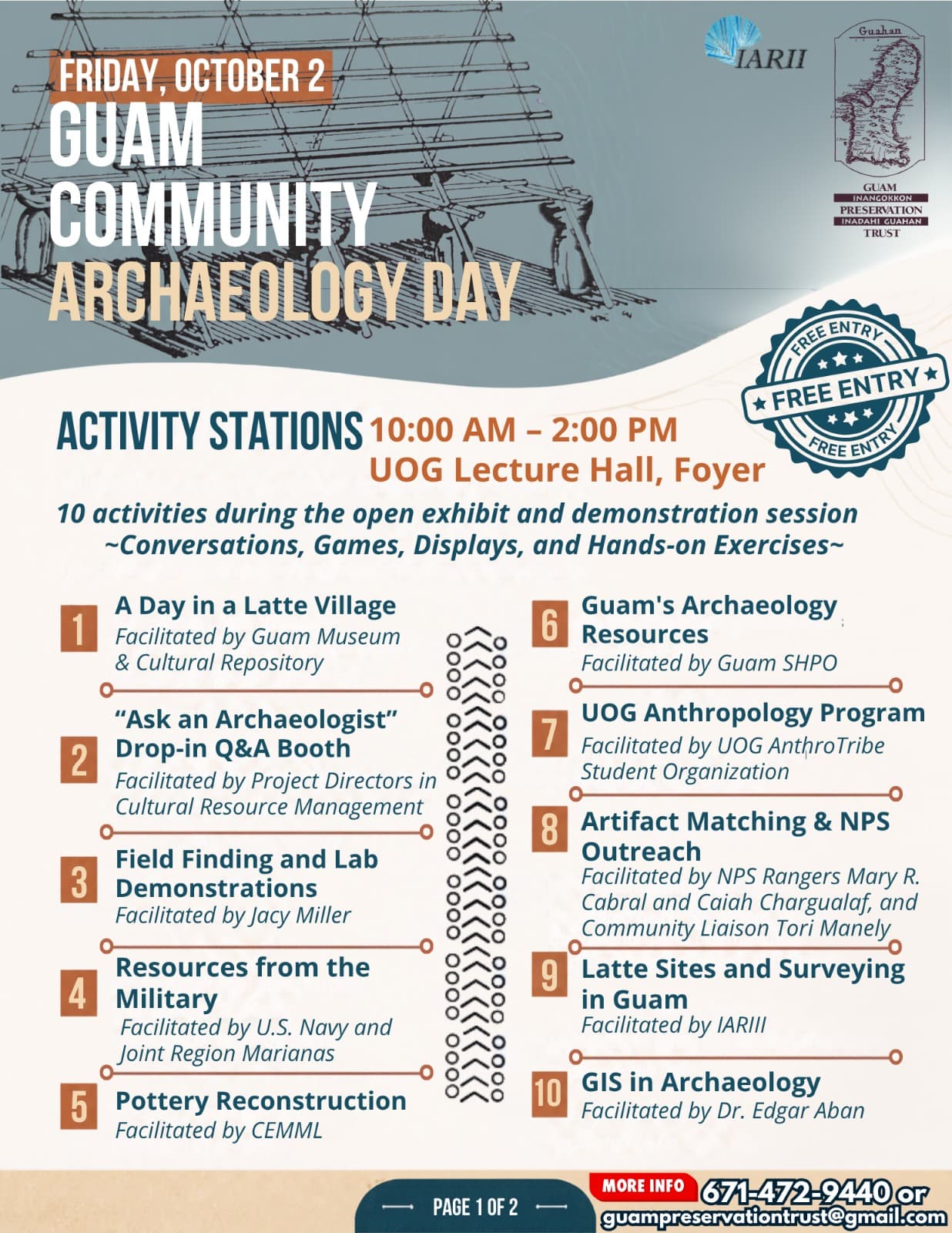 Guam Preservation Trust Archeology Day flyer
