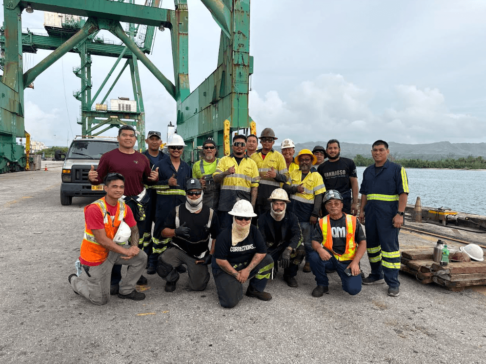 RECOVERY: Gantry Crane Recovery efforts continue at Port. All three cranes back on rail system.