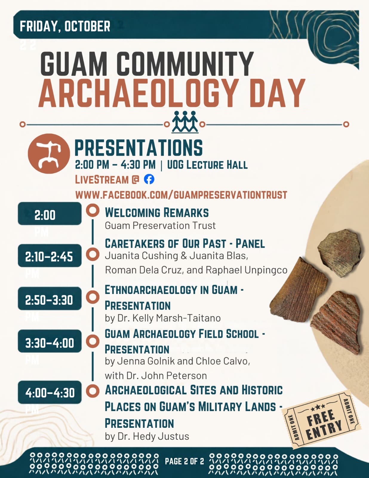Guam Preservation Trust Archeology Day flyer