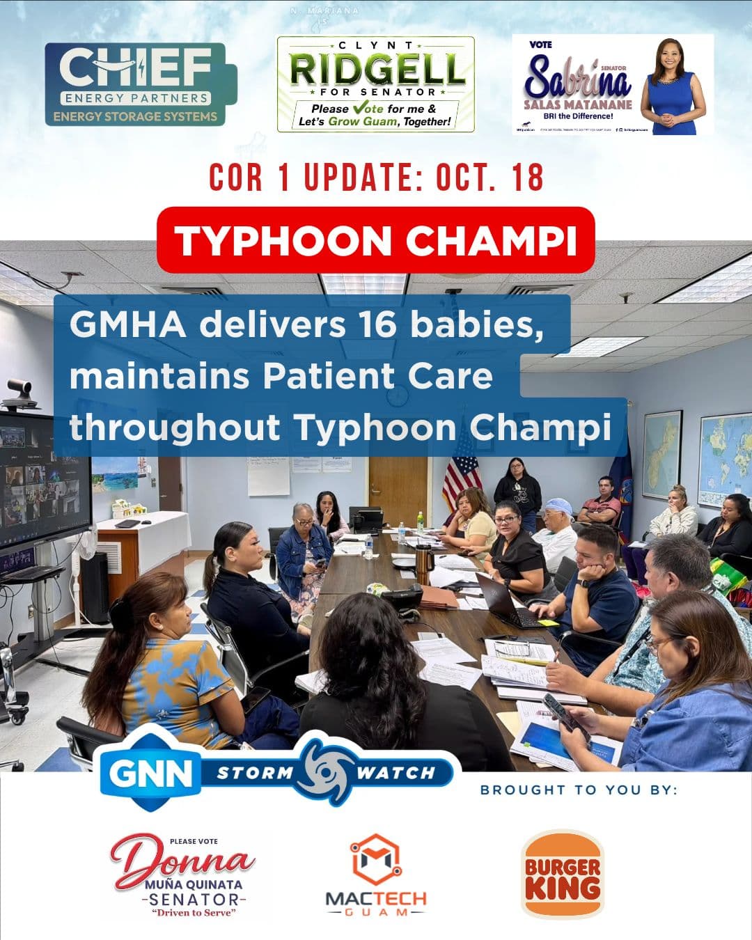 CARE: Guam Memorial Hospital Authority provides care through Typhoon Champi.