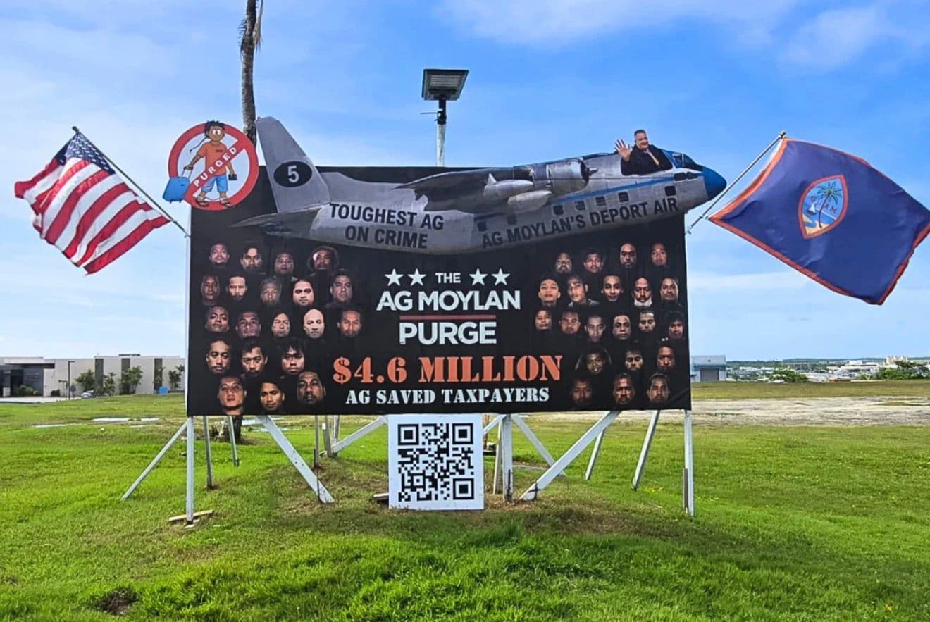 BILLBOARD: Office of Attorney General Billboard erected along Airport Road.