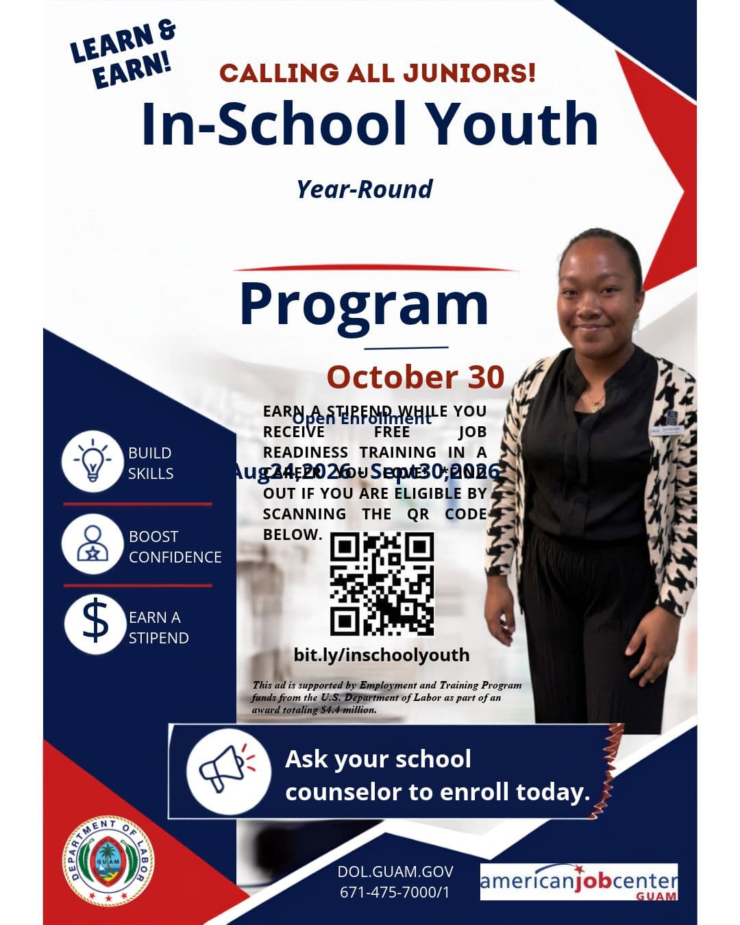 GDOL: In-School Youth Year-Round Program flyer