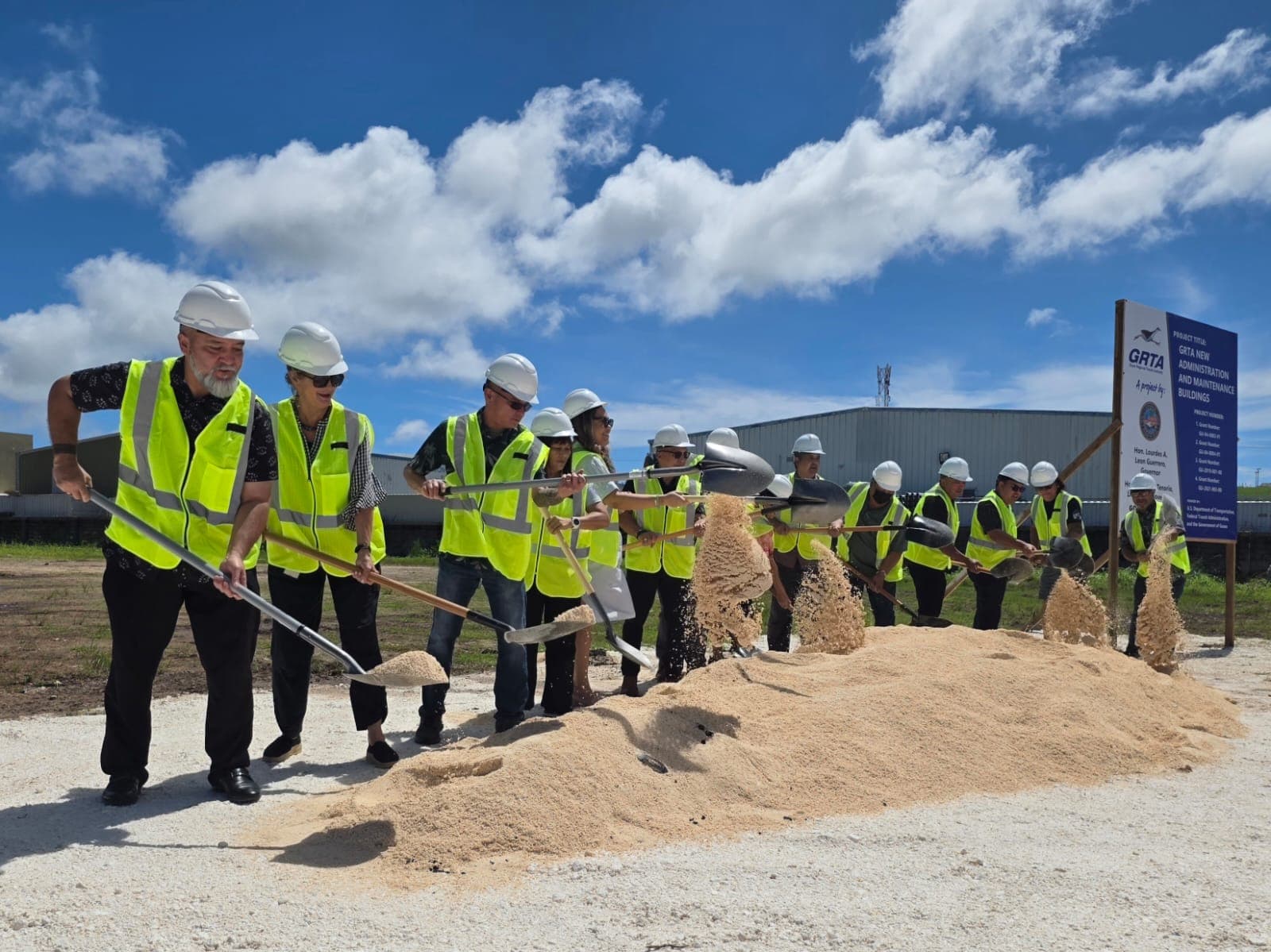 START: A groundbreaking ceremony was held at the site of the new Guam Regional Transit Authority complex on Friday.