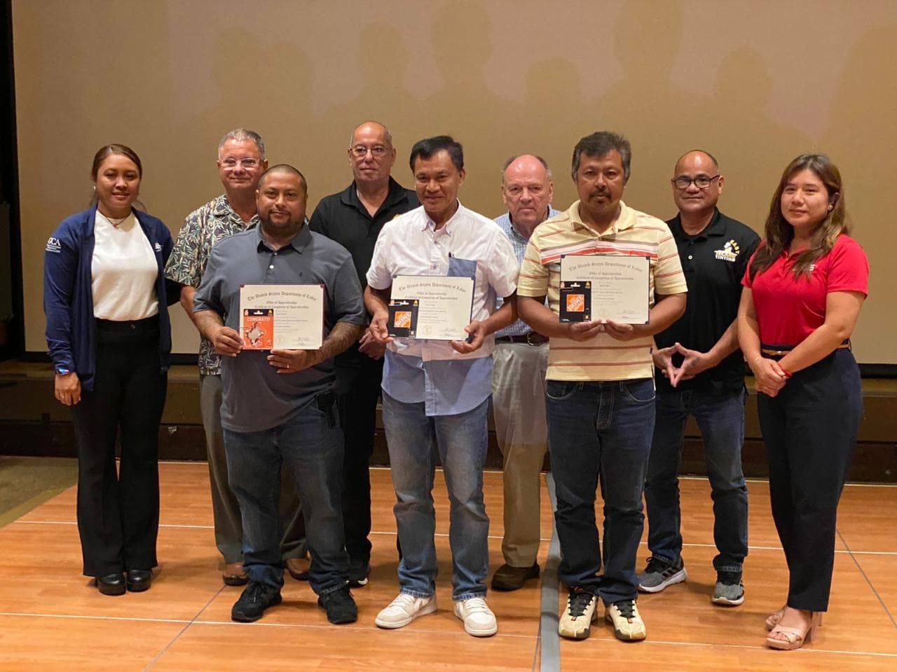 Three workers graduate from contractors apprenticeship program