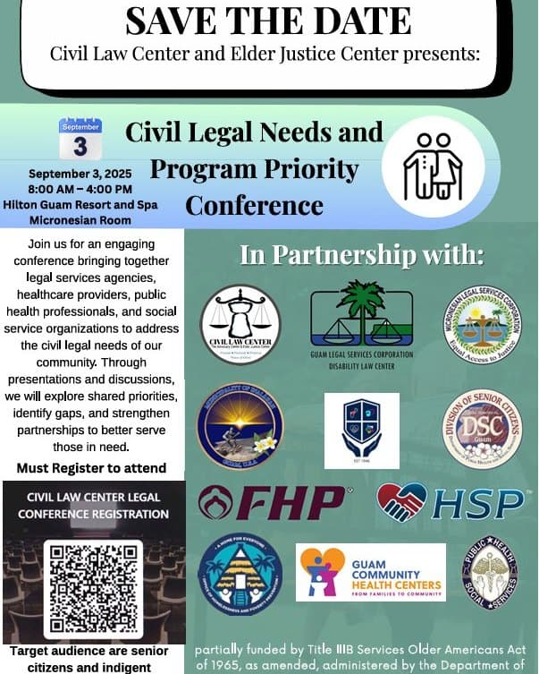 Calvo invites public to civil legal needs conference