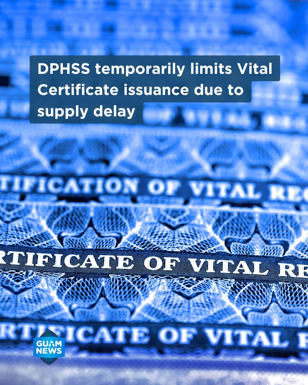 Vital Statistics temporarily limits certificate issuance