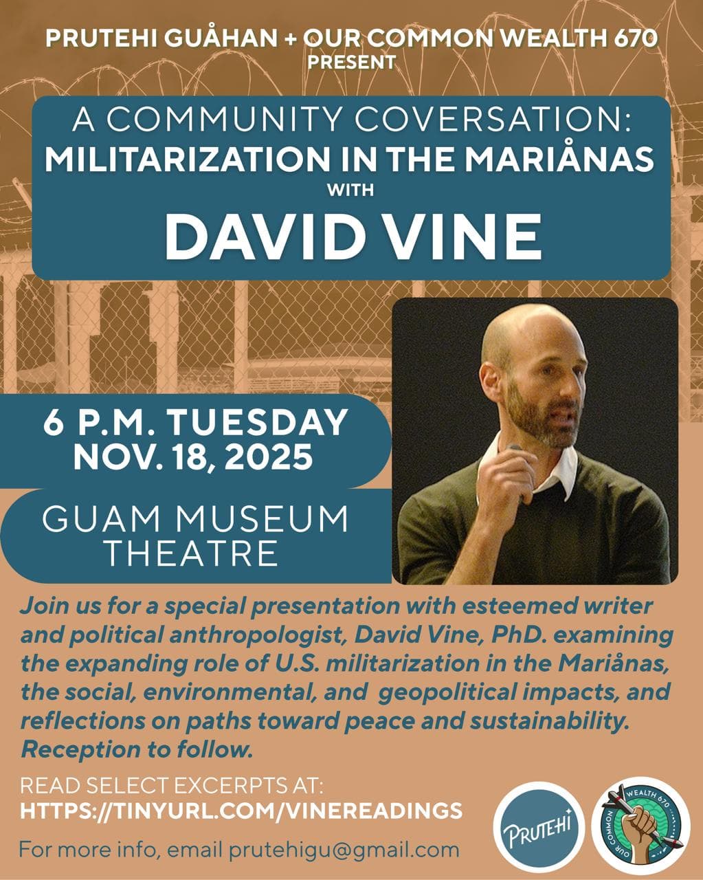 Author David Vine headlines talk on militarization
