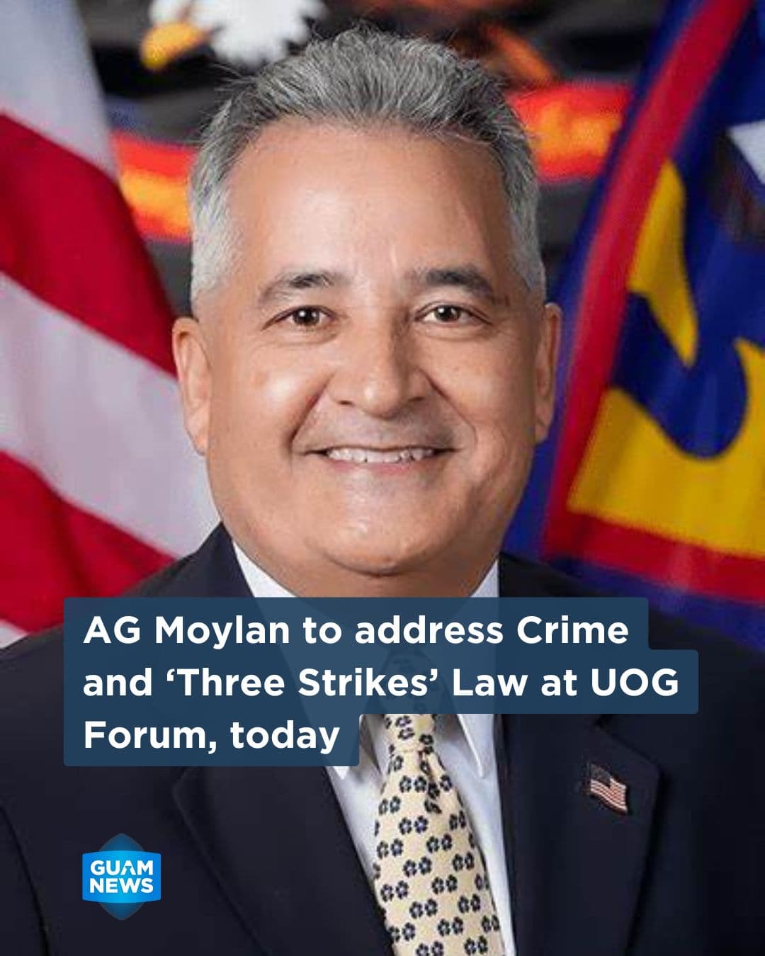Moylan takes three-strikes pitch to UOG crime forum
