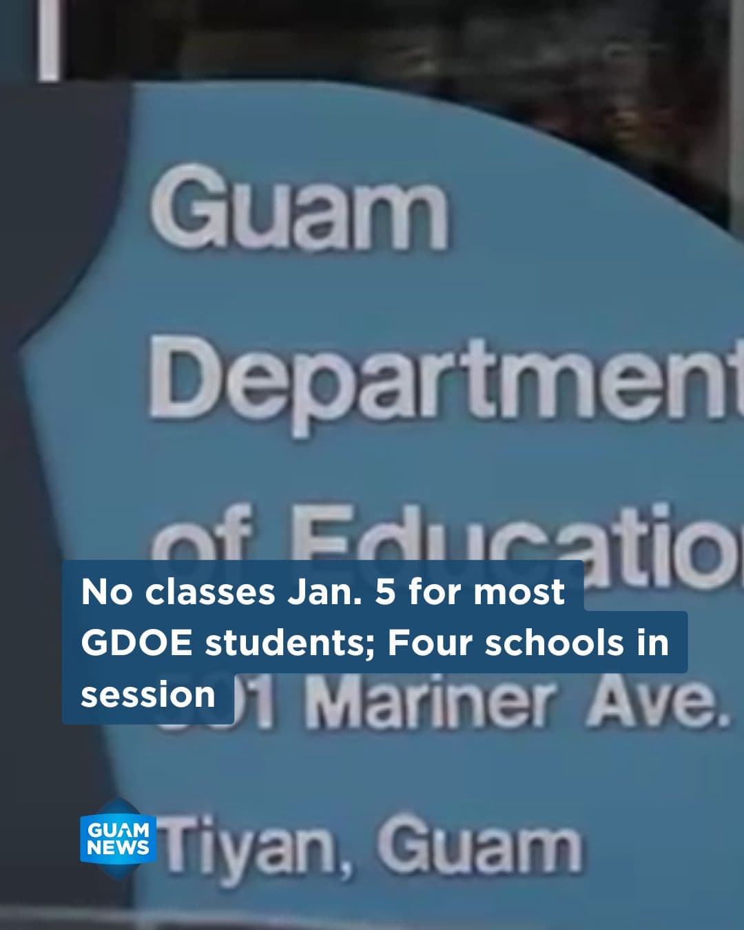 No classes Jan. 5 as GDOE holds professional development day