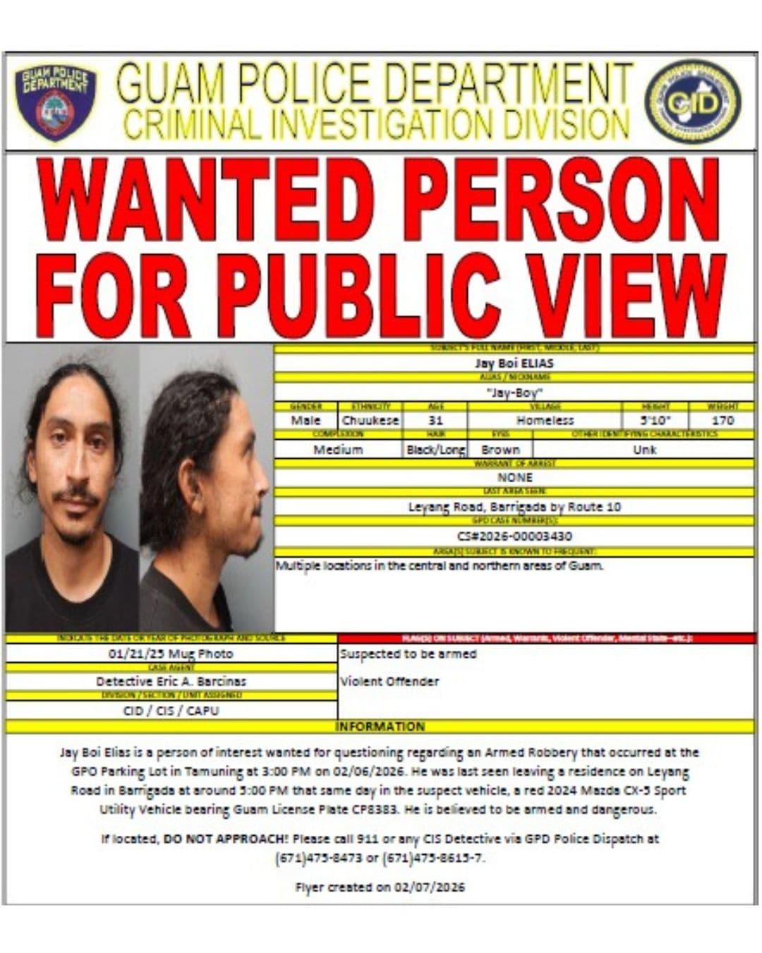 Two Barrigada men arrested in tourist robbery