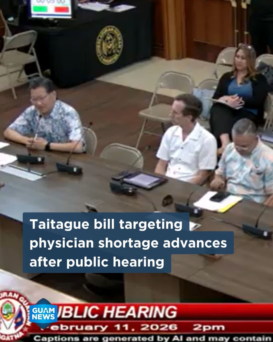 Bill on Guam's physician shortage advances after hearing
