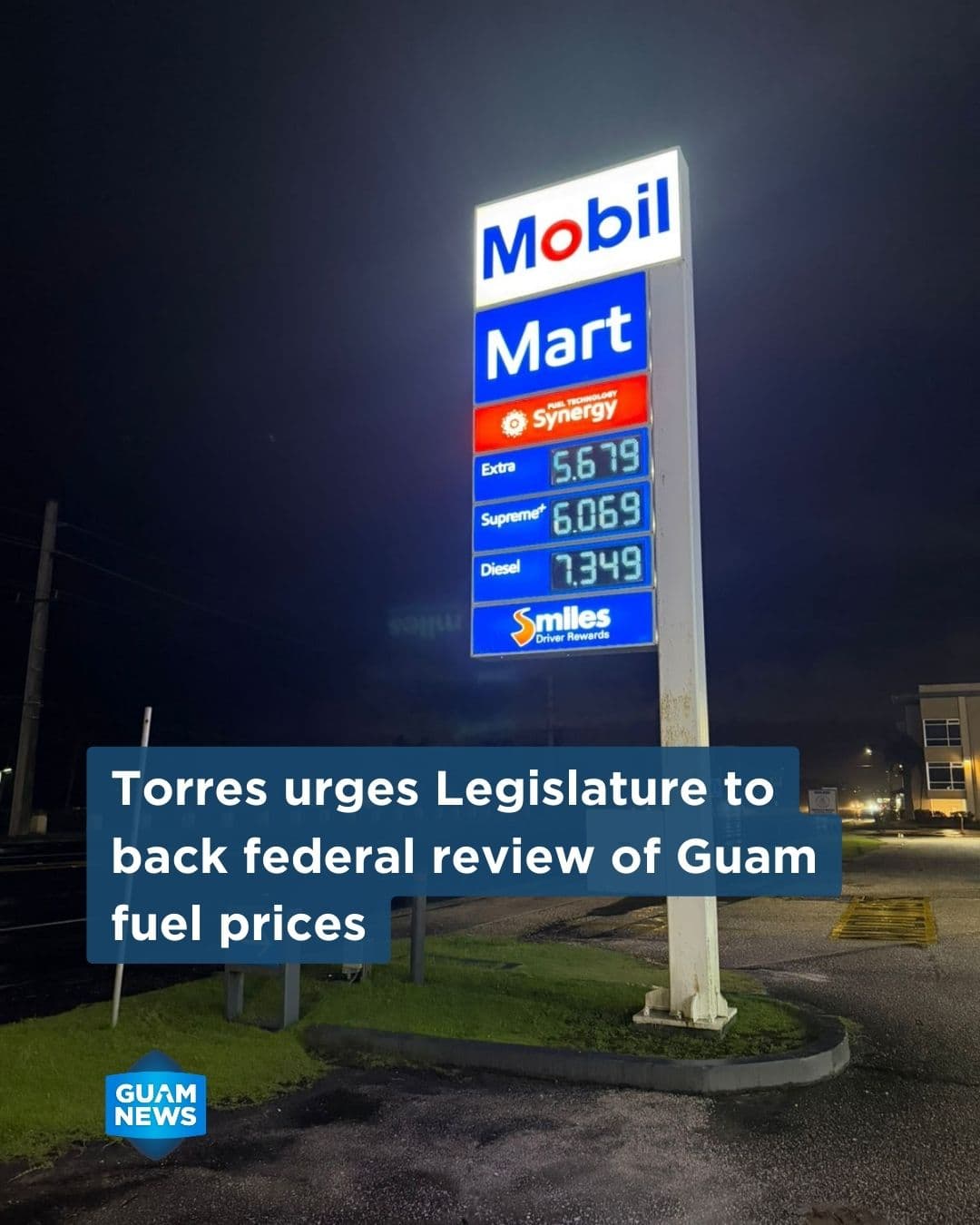 Torres urges federal review of Guam gasoline pricing