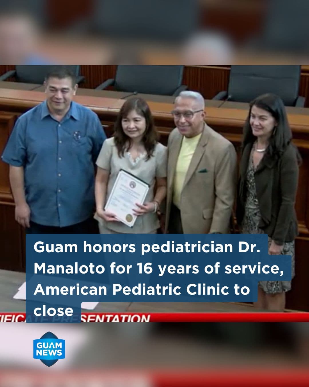 Lawmakers honor pediatrician Dr. Ma Cristina Manaloto