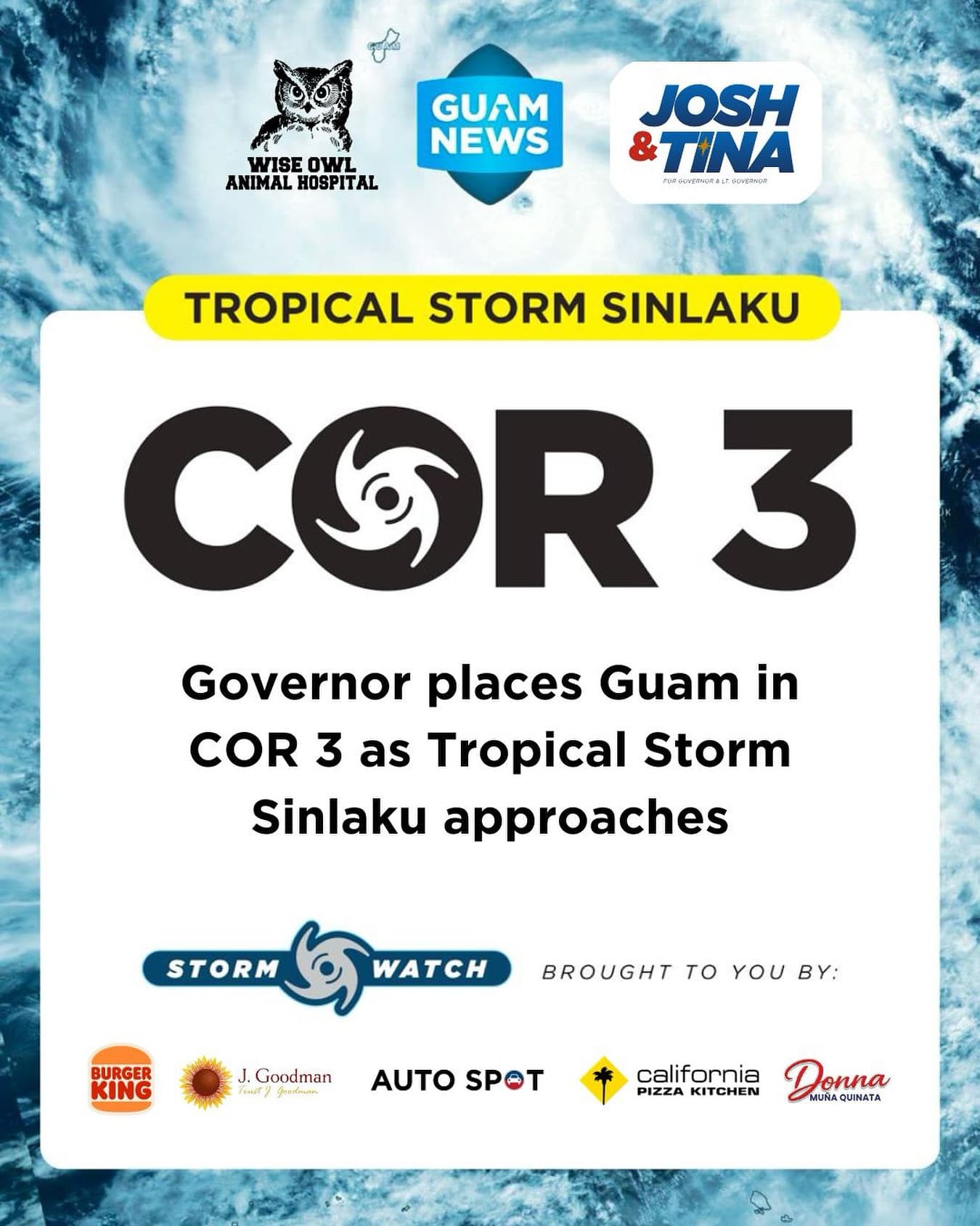 Governor places Guam in COR 3