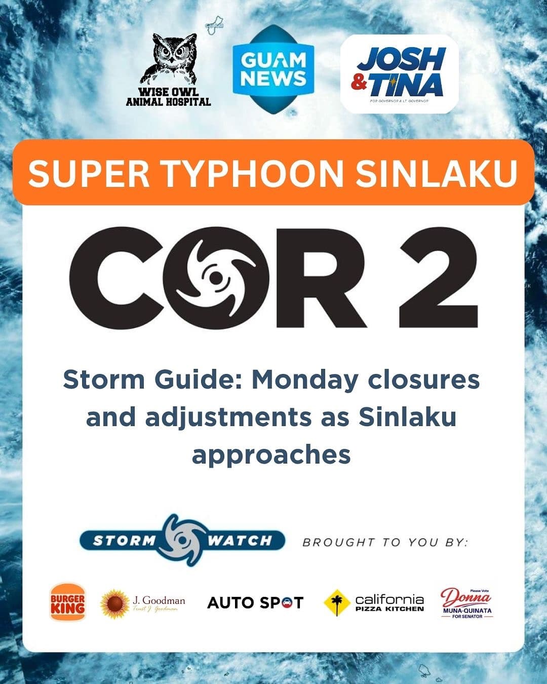 What's open and closed Monday as Sinlaku approaches