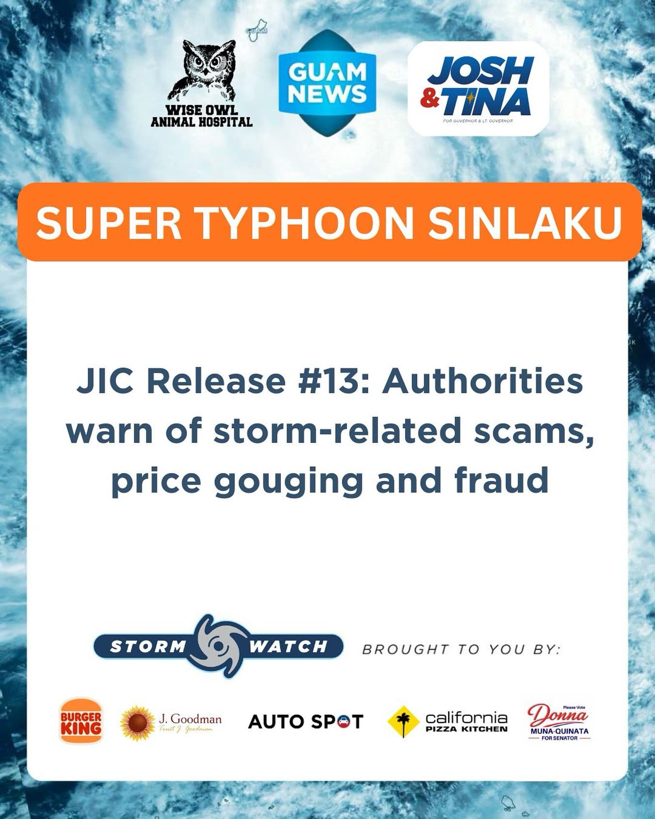 Fusion center warns of scams and price gouging before storm