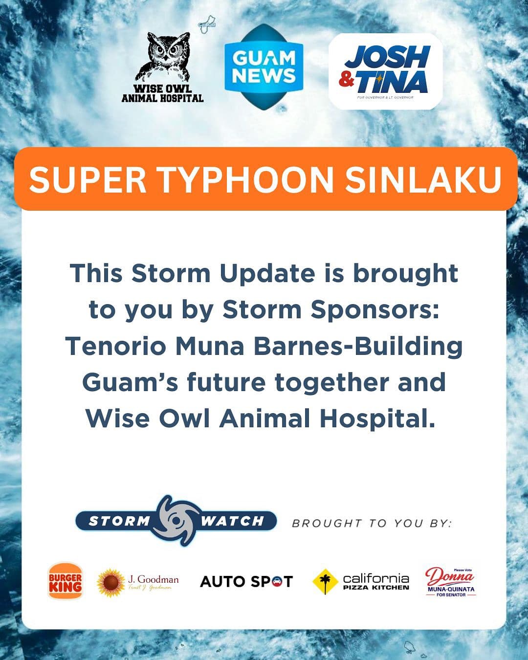 Sinlaku holds 180 mph winds on approach