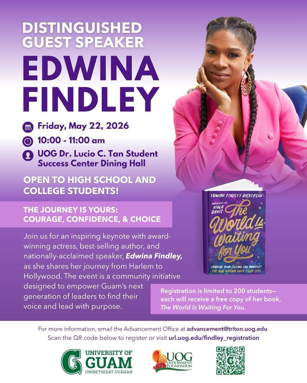 Author Edwina Findley to address Guam students Friday