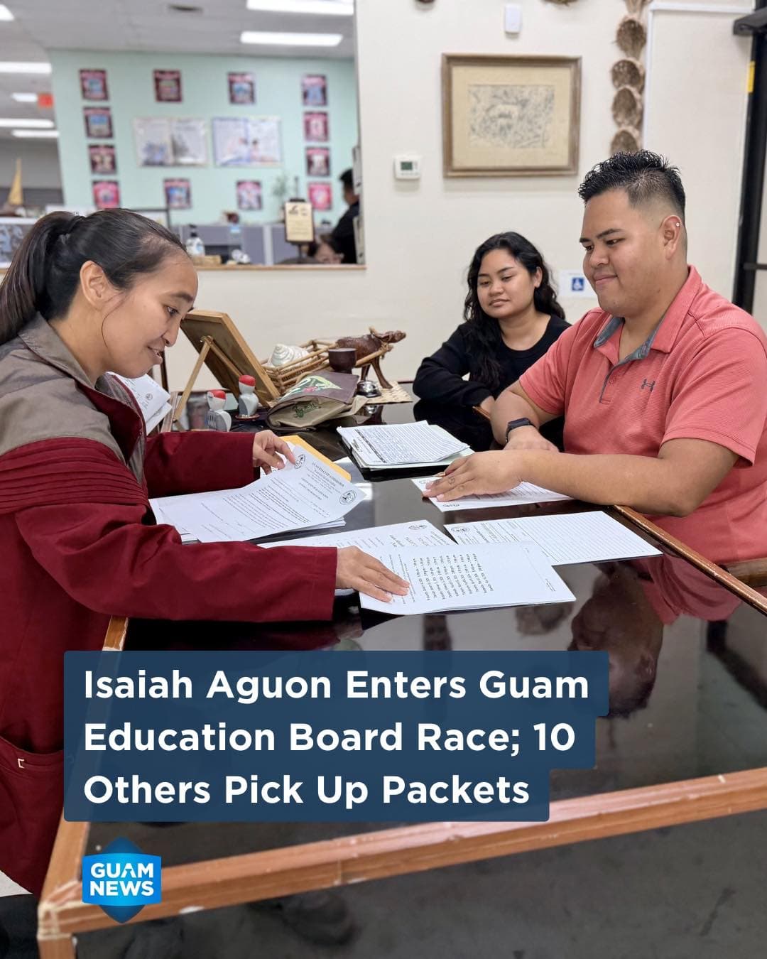Isaiah Aguon picks up candidacy packet