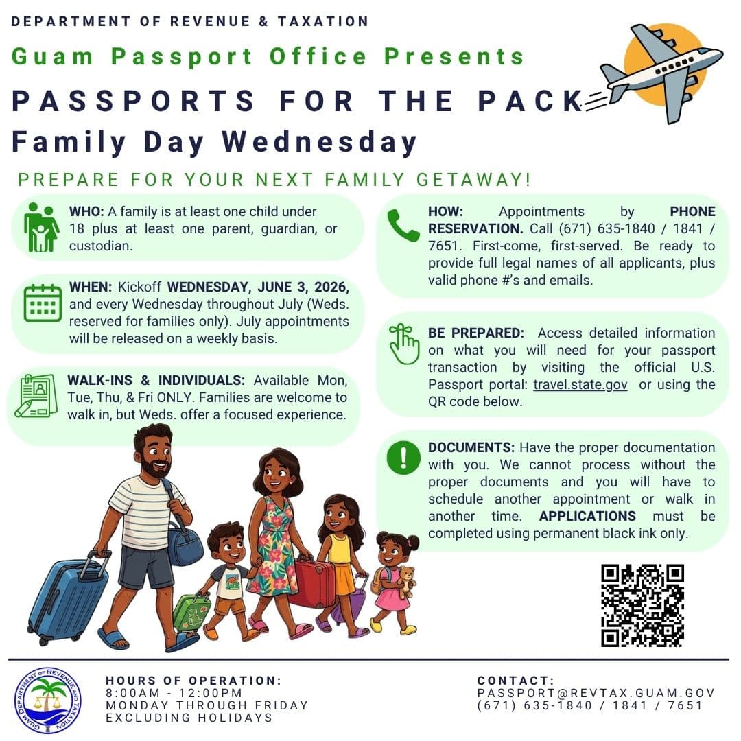 Passport office reserves Wednesdays for families