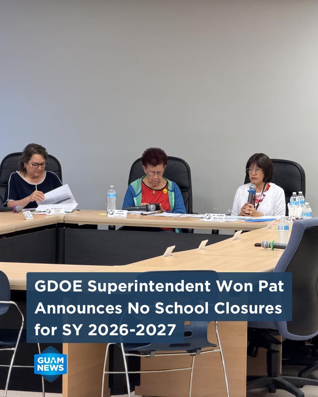 Won Pat confirms school assignments at Education Board meeting