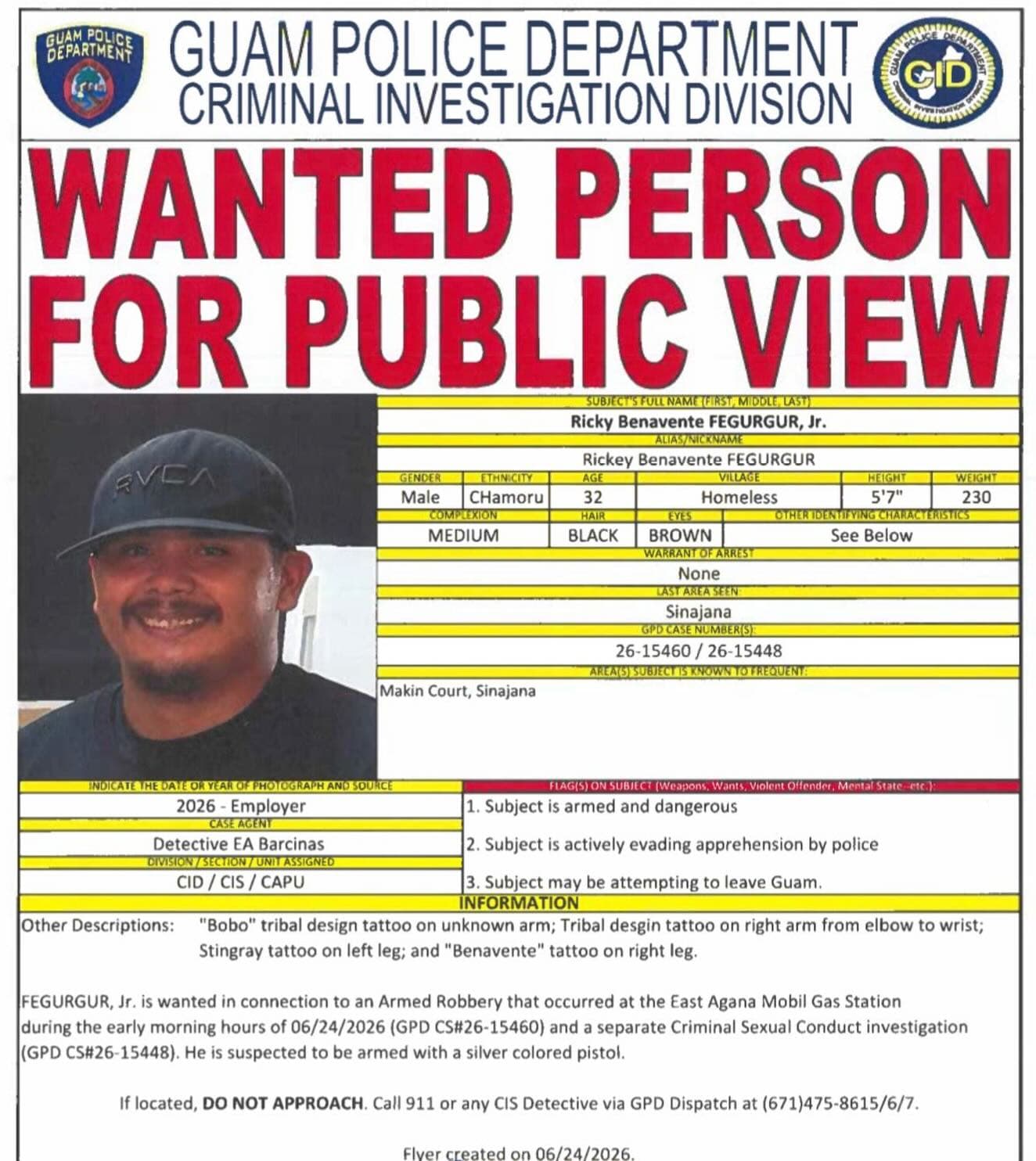 Police seek man wanted in robbery and sexual conduct case