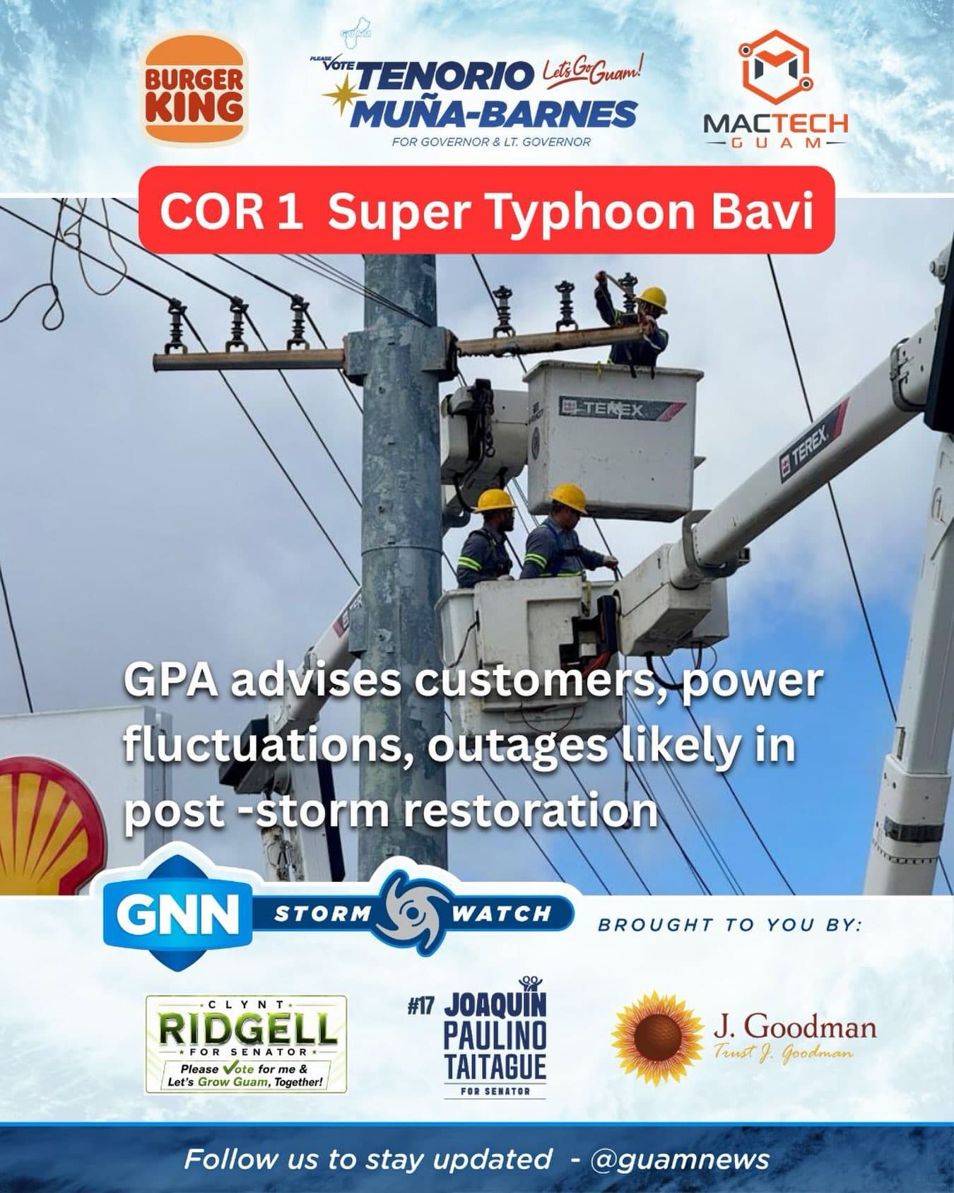 GPA warns power system may be unstable during restoration