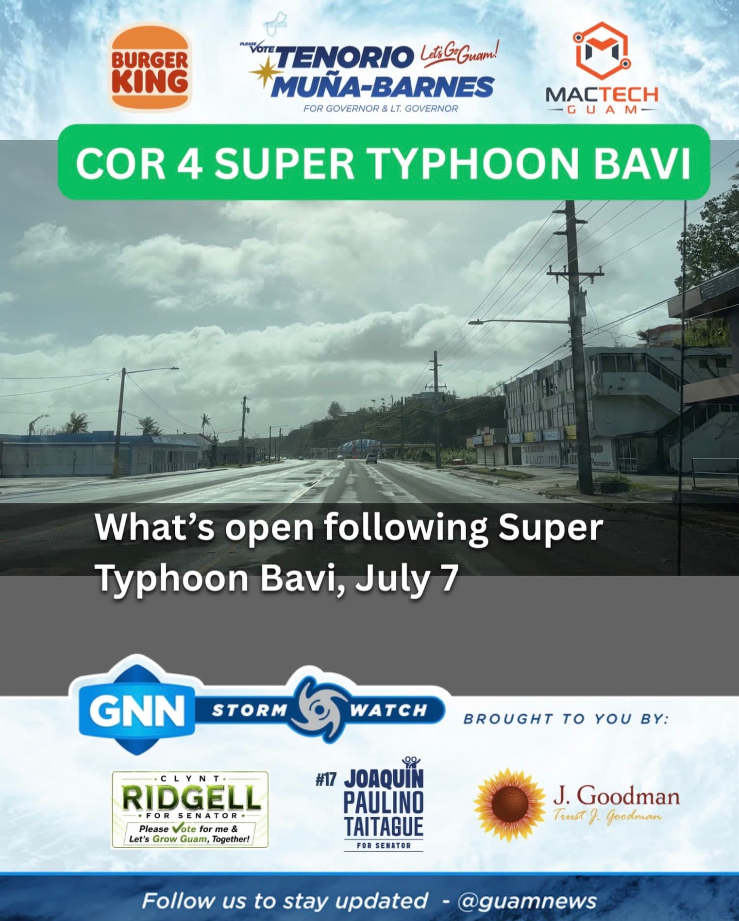 Guam returns to COR 4 as businesses reopen