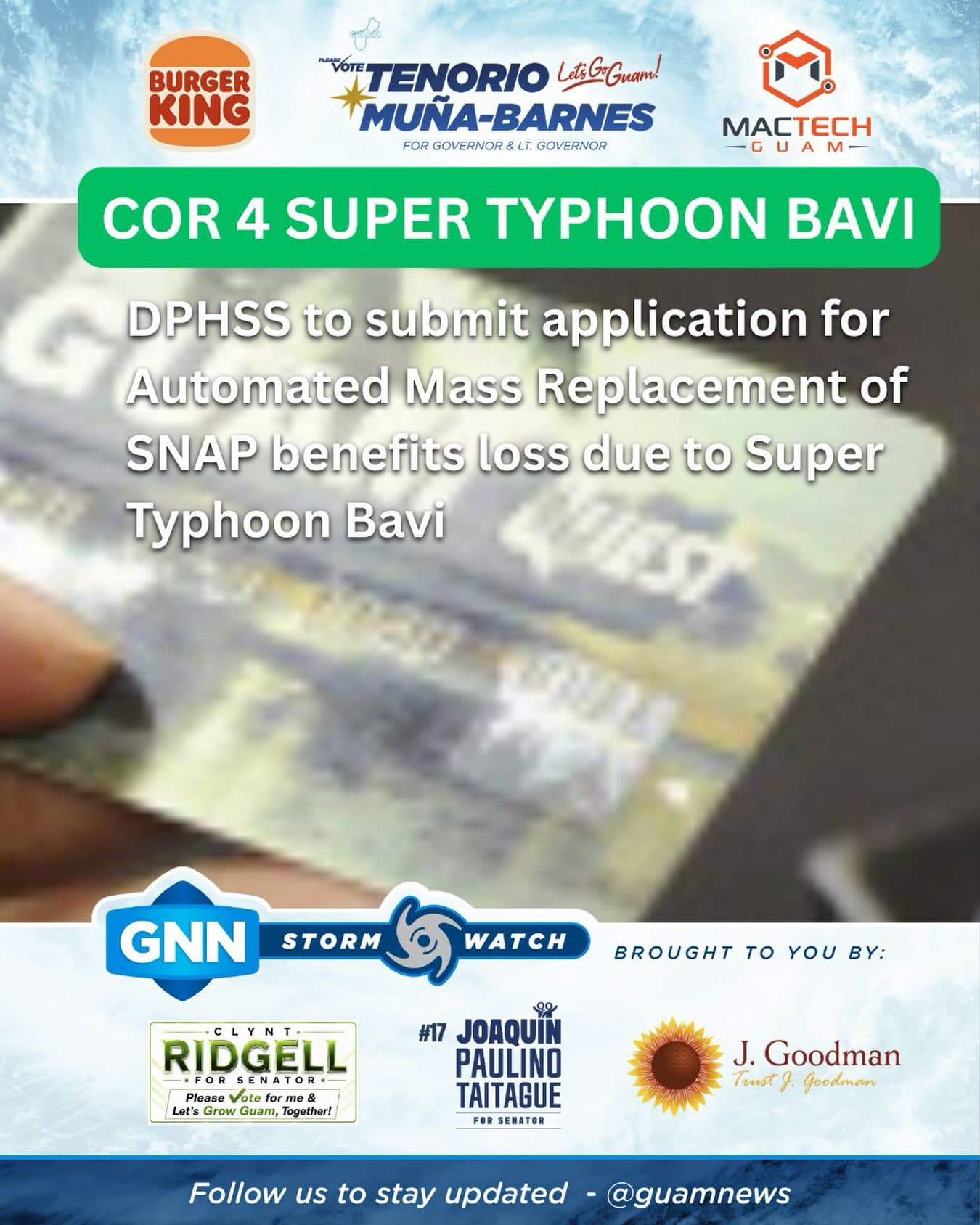 Public Health prepares federal disaster food aid application