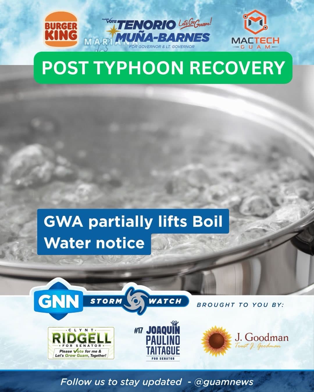 198 customers remain without water as GWA restores service