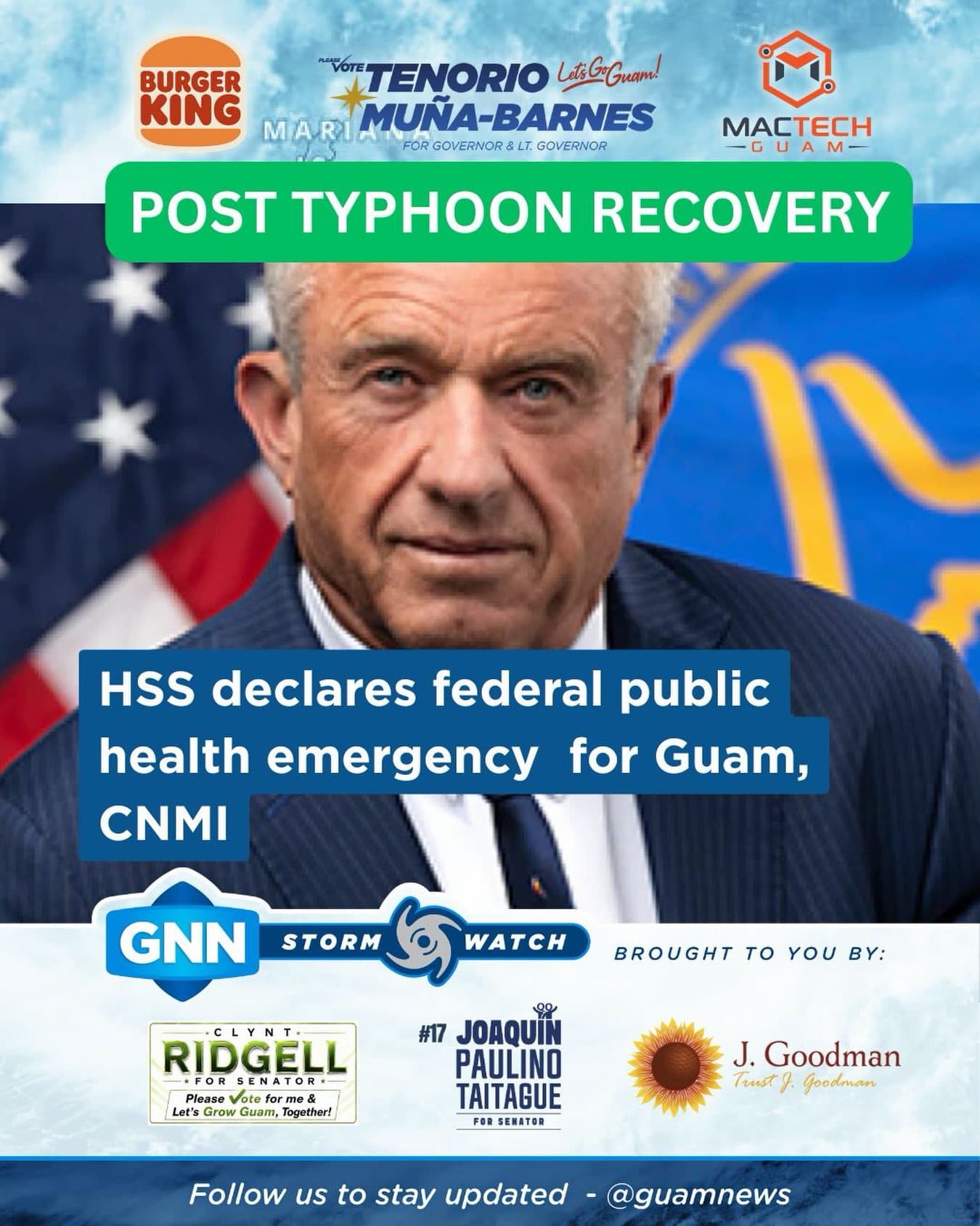 Federal public health emergency declared for Guam and CNMI