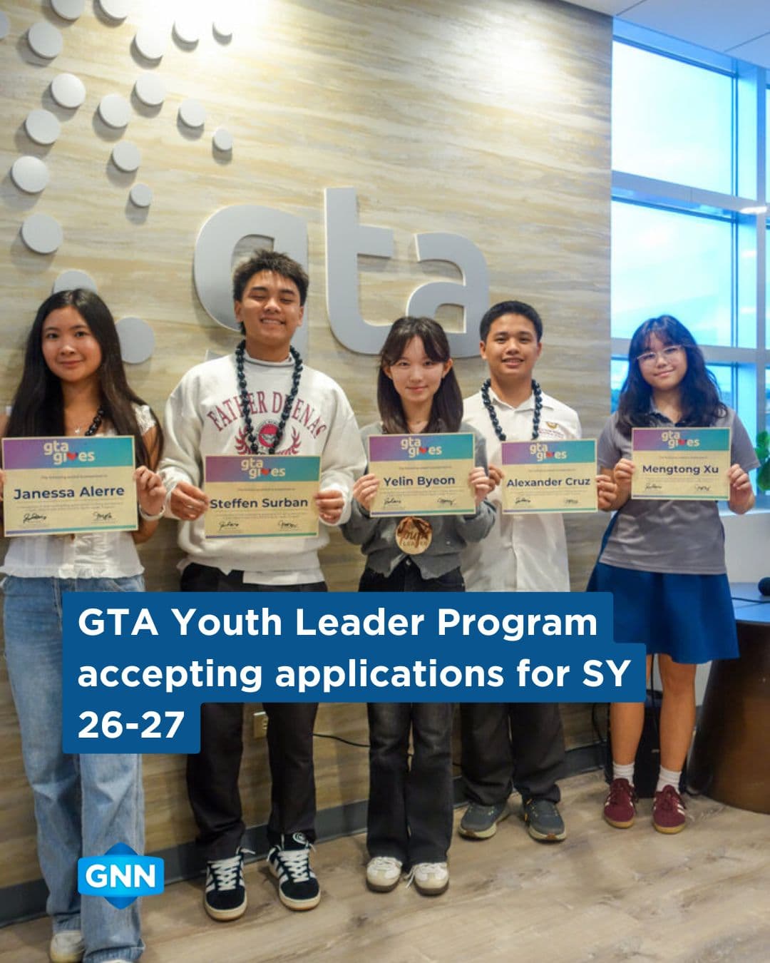 GTA opens applications for its Youth Leader Program